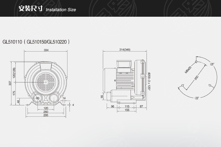 1.5kw高壓鼓風機（漩渦氣泵）GL510150