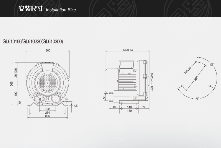 2.2kw高壓鼓風機（漩渦氣泵）GL610220